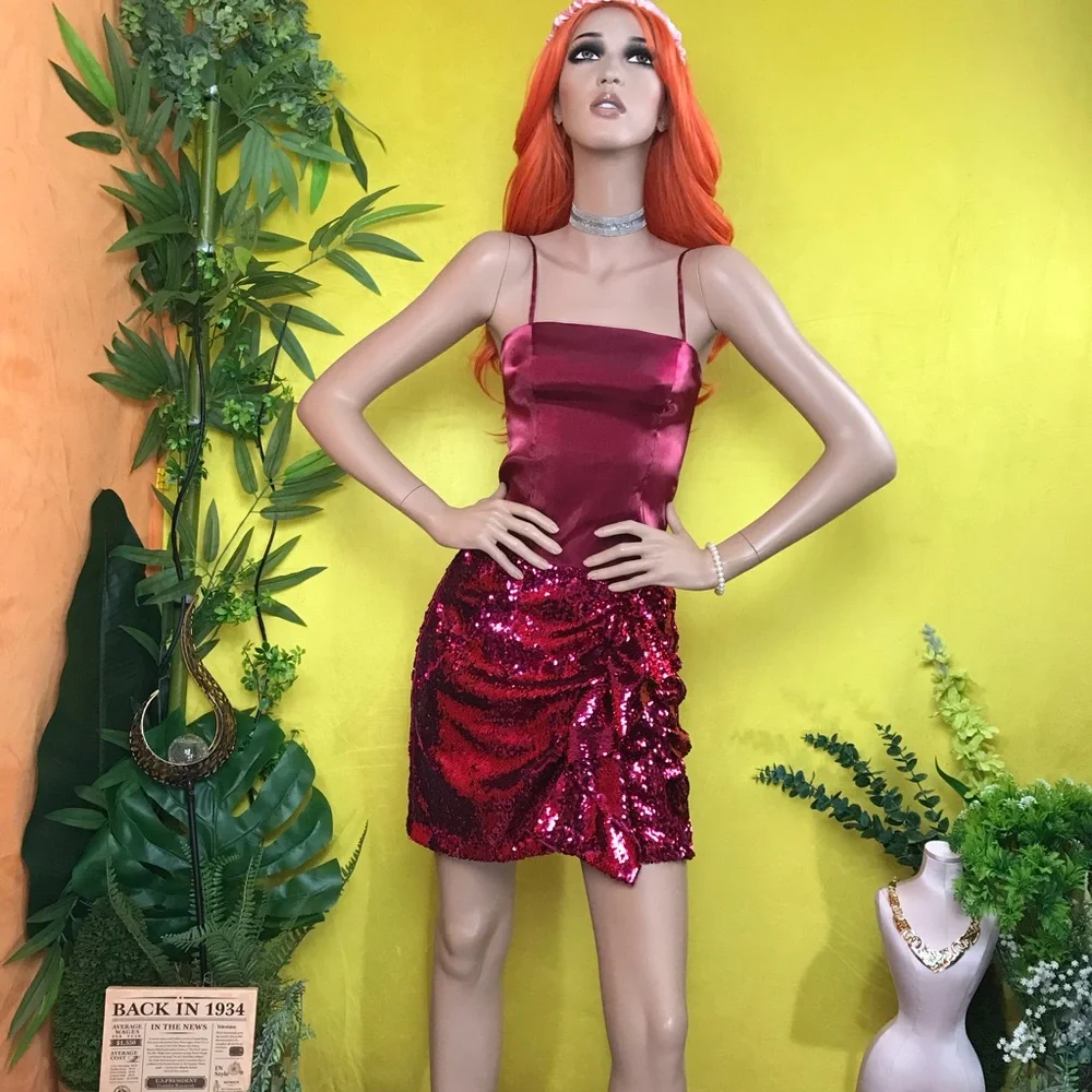PINKO sequin Mini Ruffle SKIRT - Picture 11 of 14